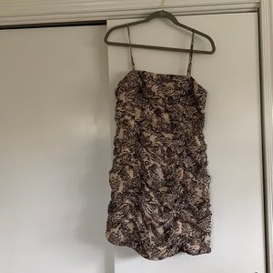 J.O.A. mixed animal print spaghetti strap mini dress - size XL